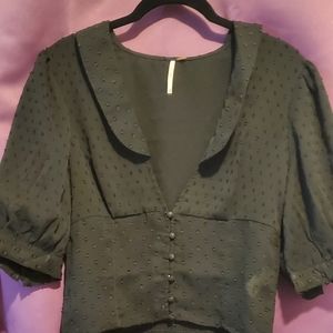 Cute silky shirt Free people, wore once